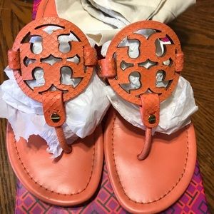 Tory Burch Miller 2 Thong Sandal. Size 9. Orange